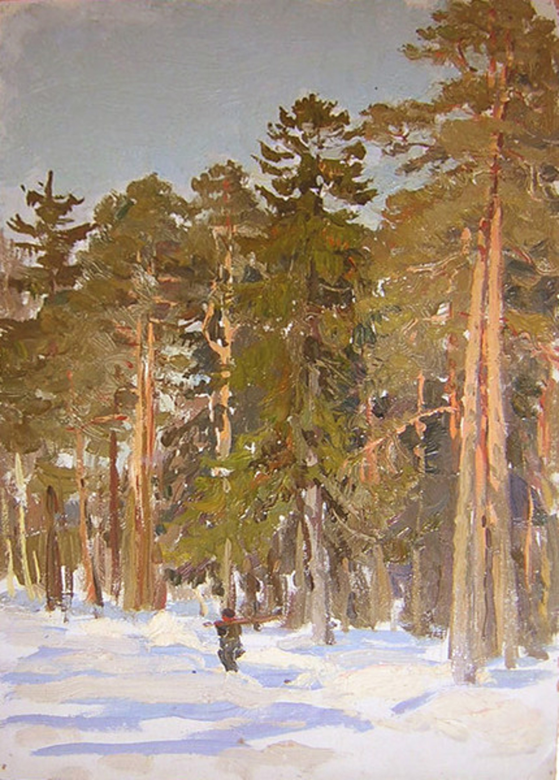 Pine Trees in the Forest by Nikolai Ovchinnikov