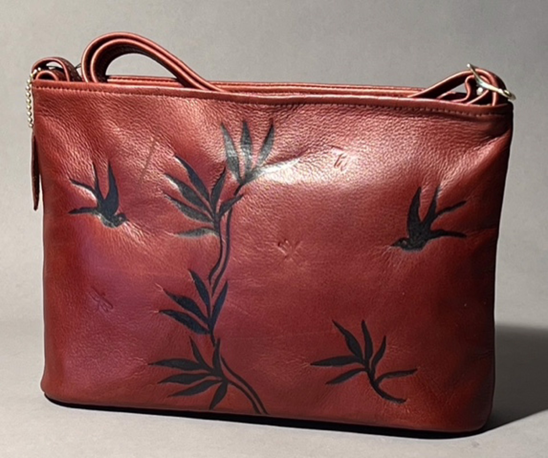 Lg Foliage Bag Japone Style Crossbody by Pamela Bronk
