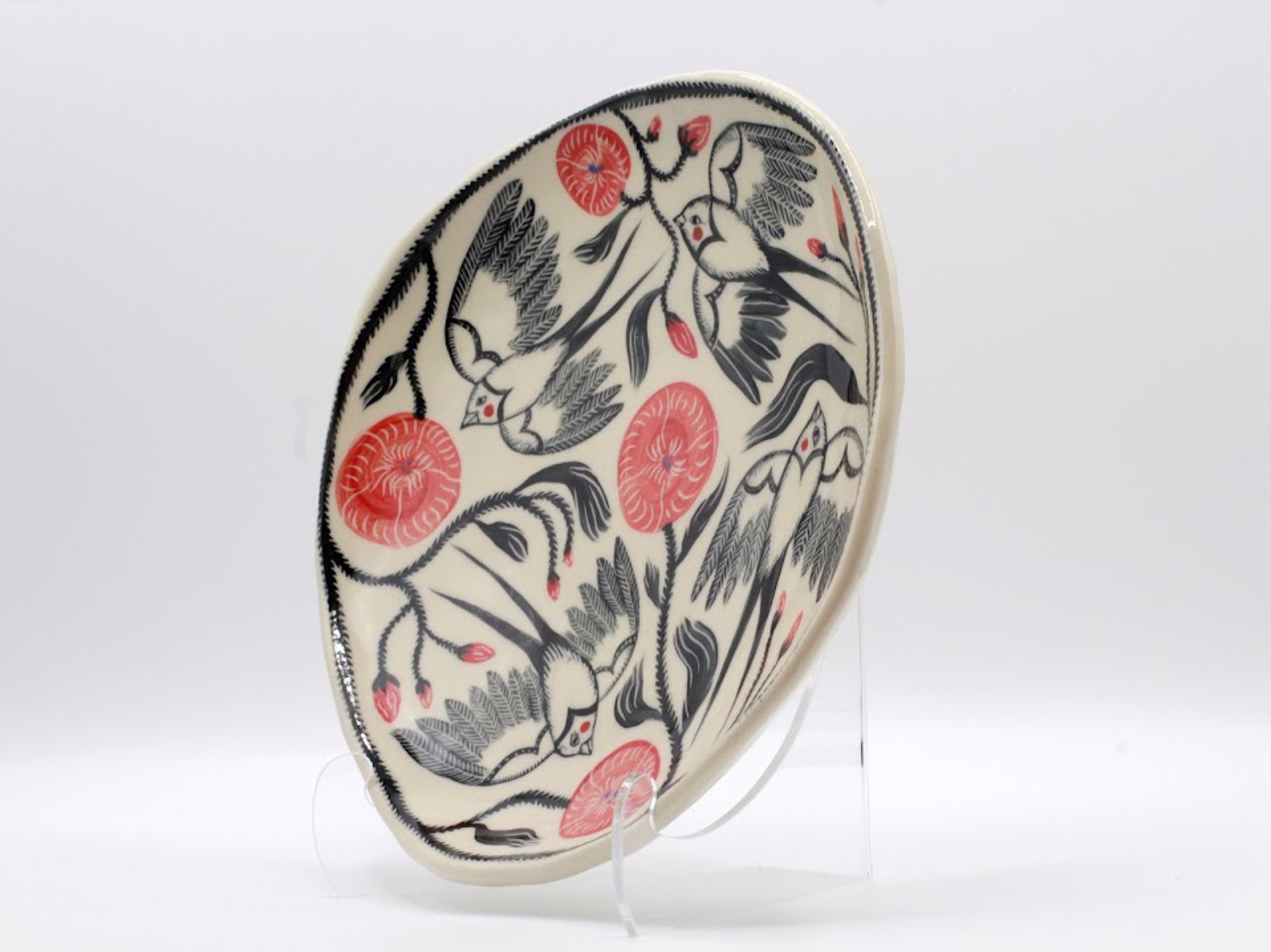 4 Swallow Decorative Plate by Christine Sutton