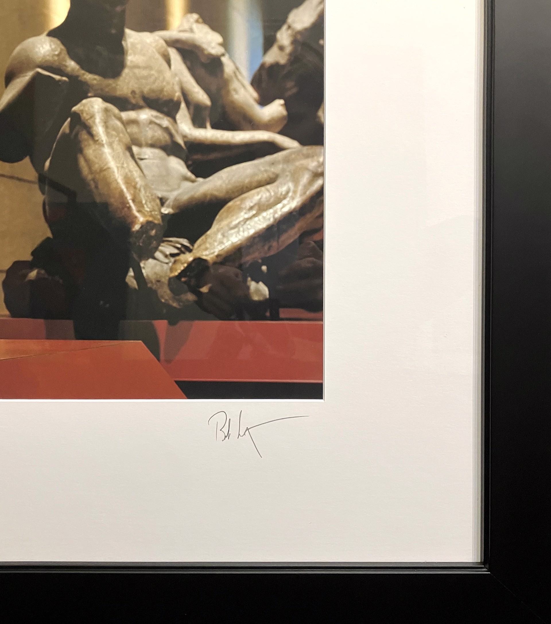 Parthenon with Horse's Head and Figure in Background by Bob Schatz