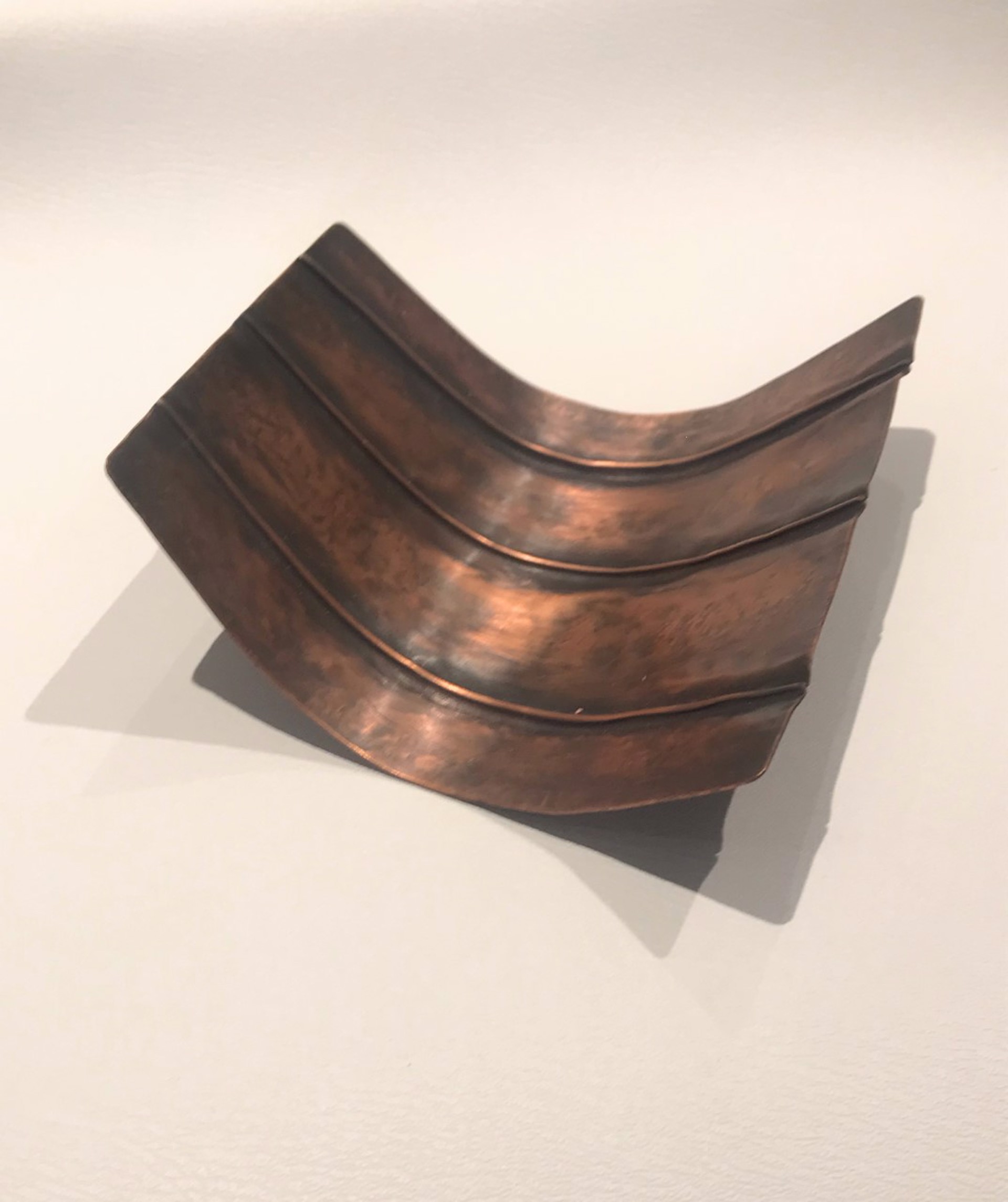 Copper Sculpture with folds by Nicole Josette
