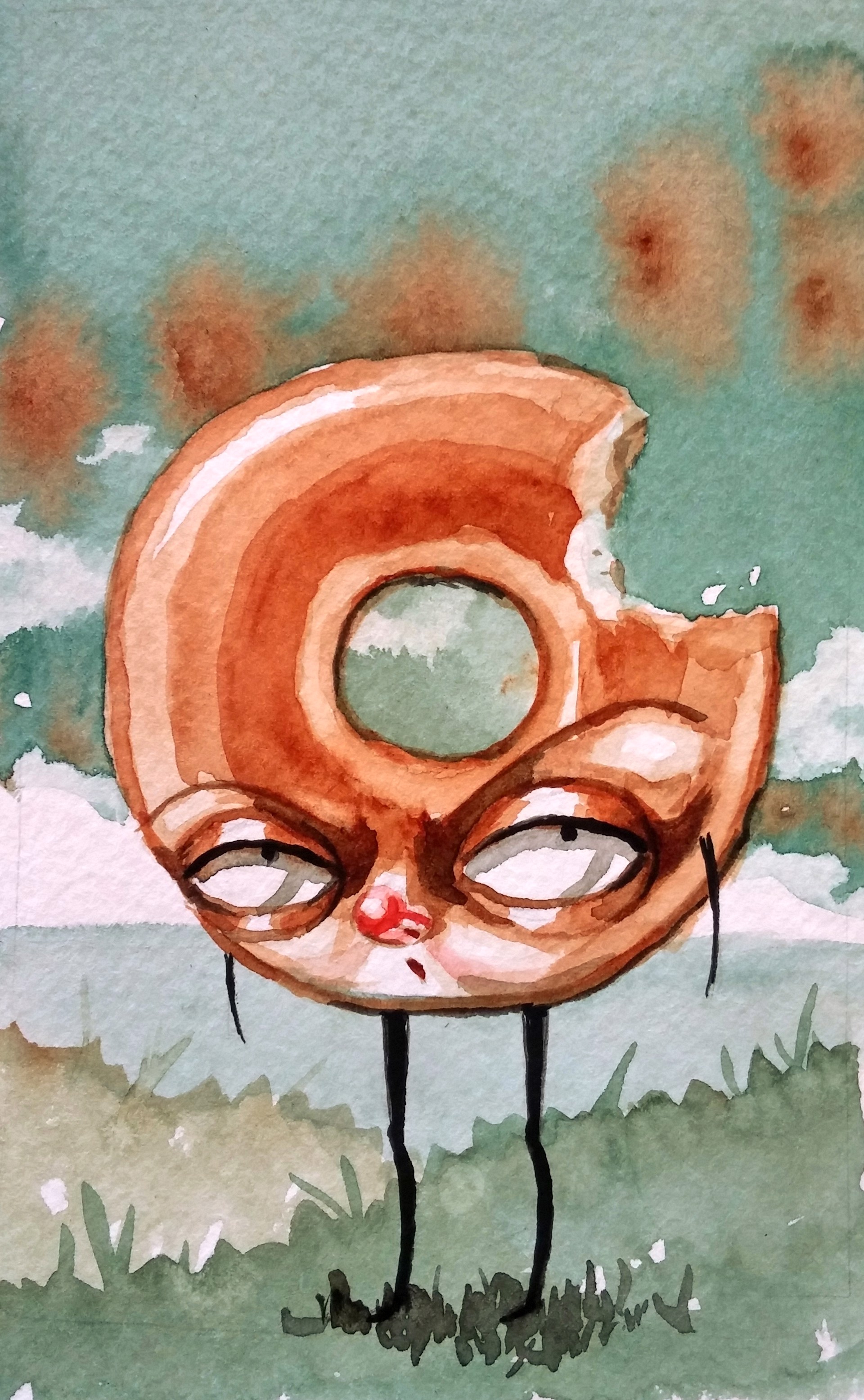 Donut of Fury (Giclee on Deckled Paper) G.O. by Liese Chavez