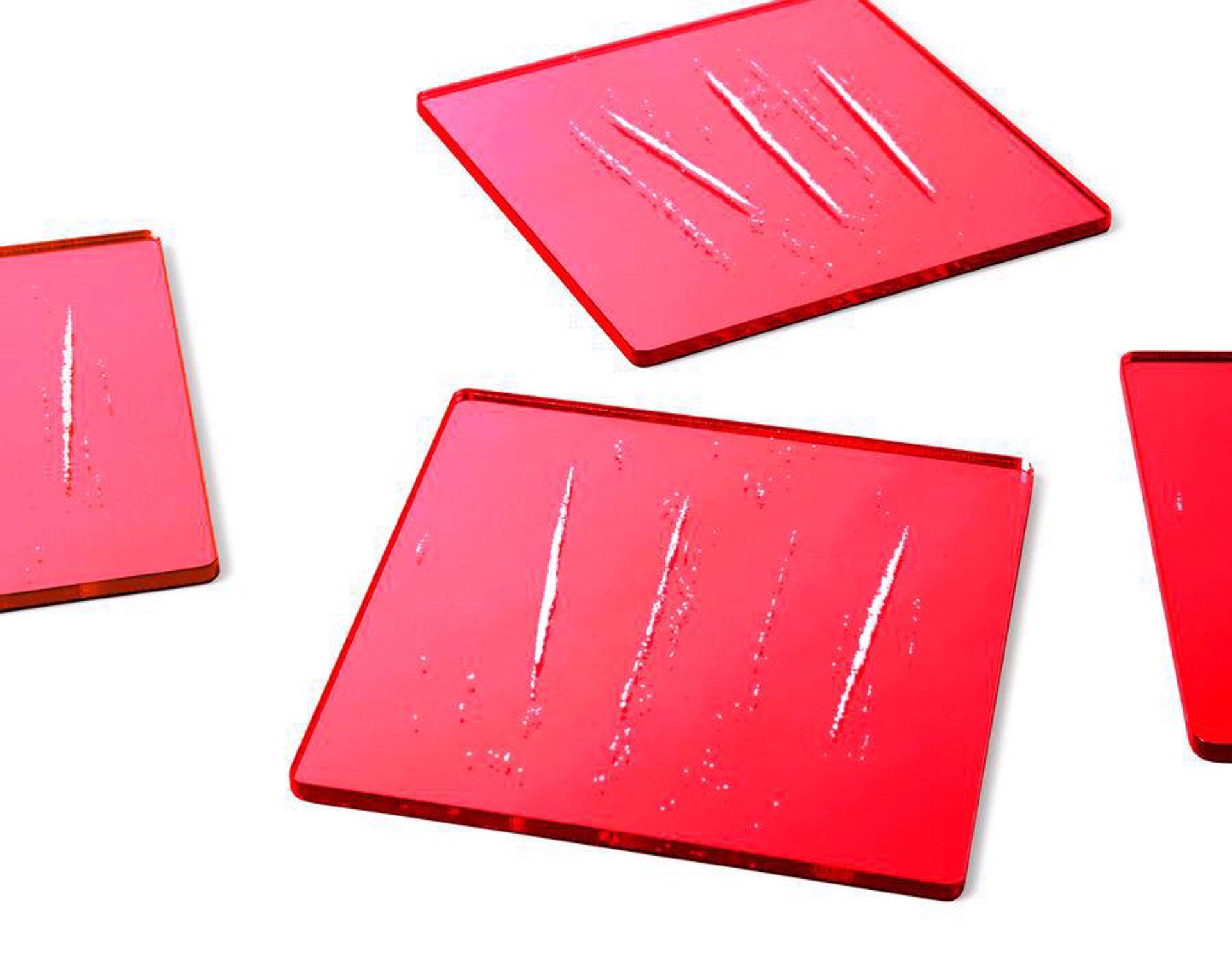 The Night You Left Coasters (Red) by Nir Hod