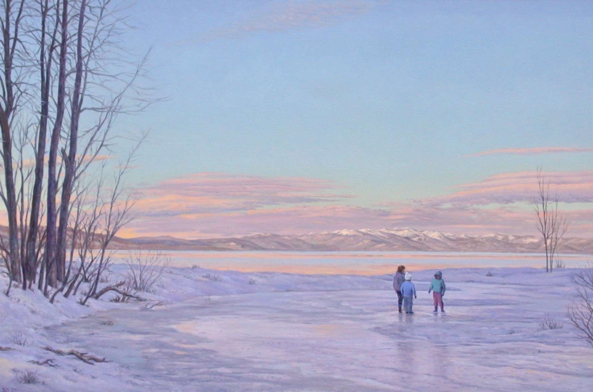 Tahoe Evening, Winter by Willard Dixon