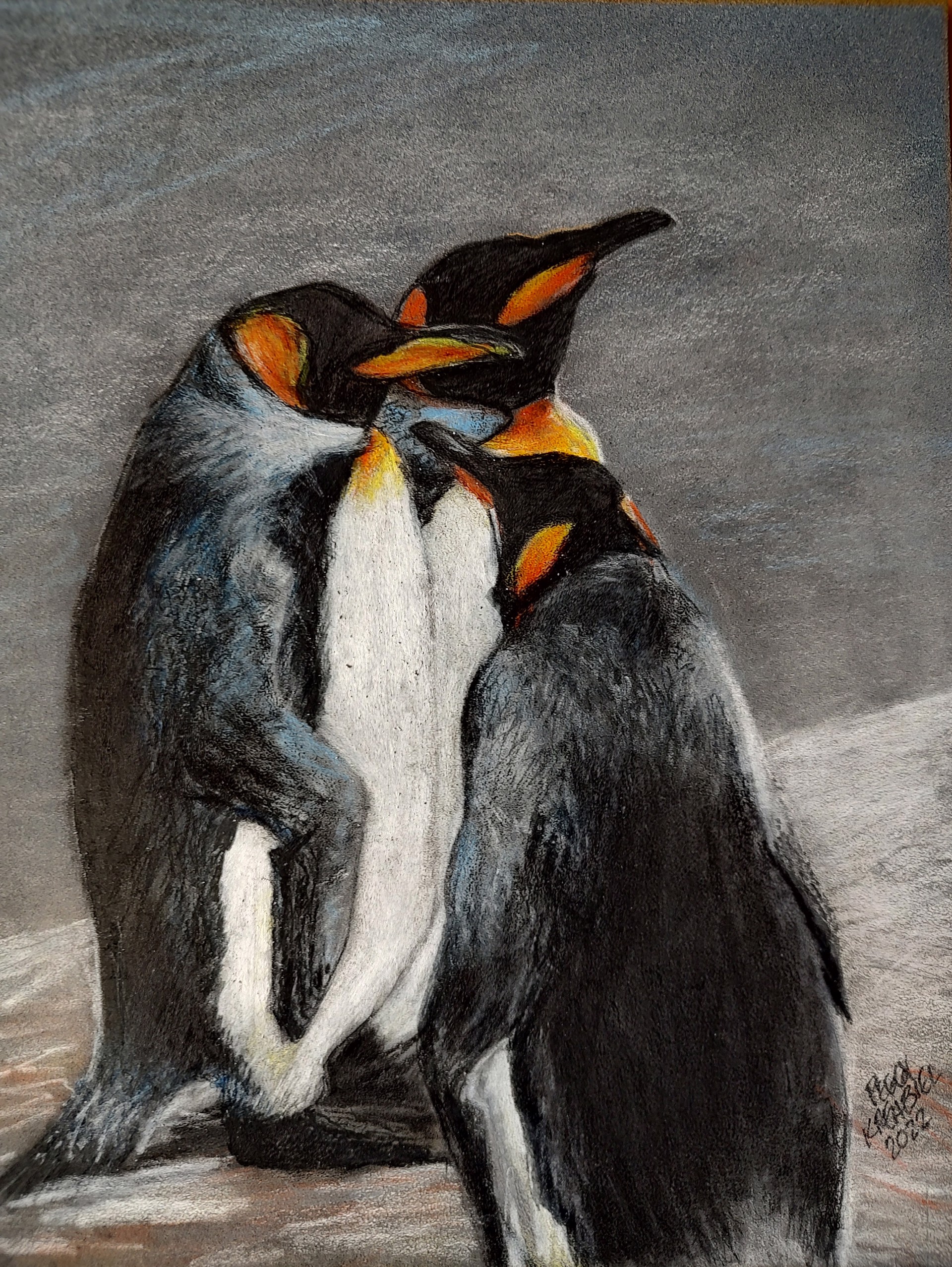 Penguin Trio by Peggy Krehbiel