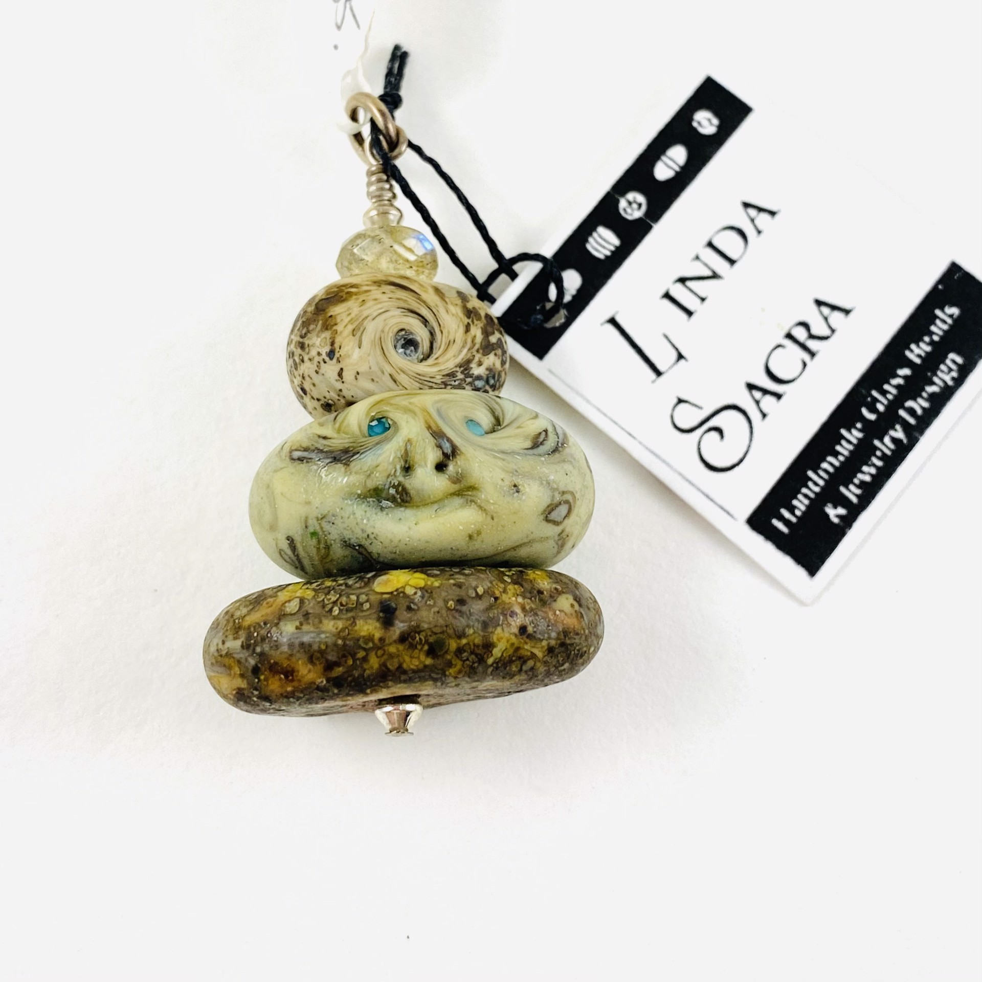 Stacked Stones Cairn Charm LS21-150 by Linda Sacra
