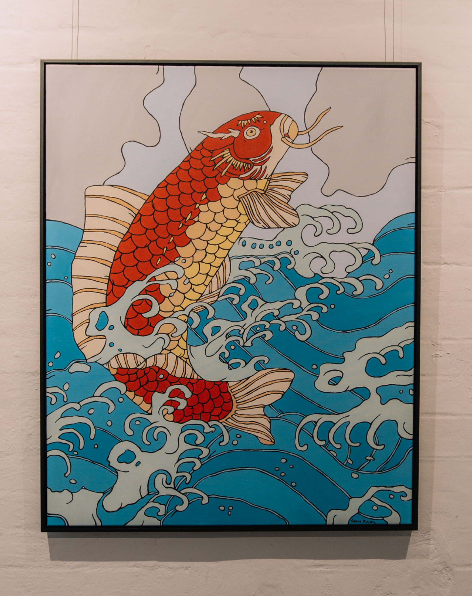 Leaping Koi One by Sophie Pulvers