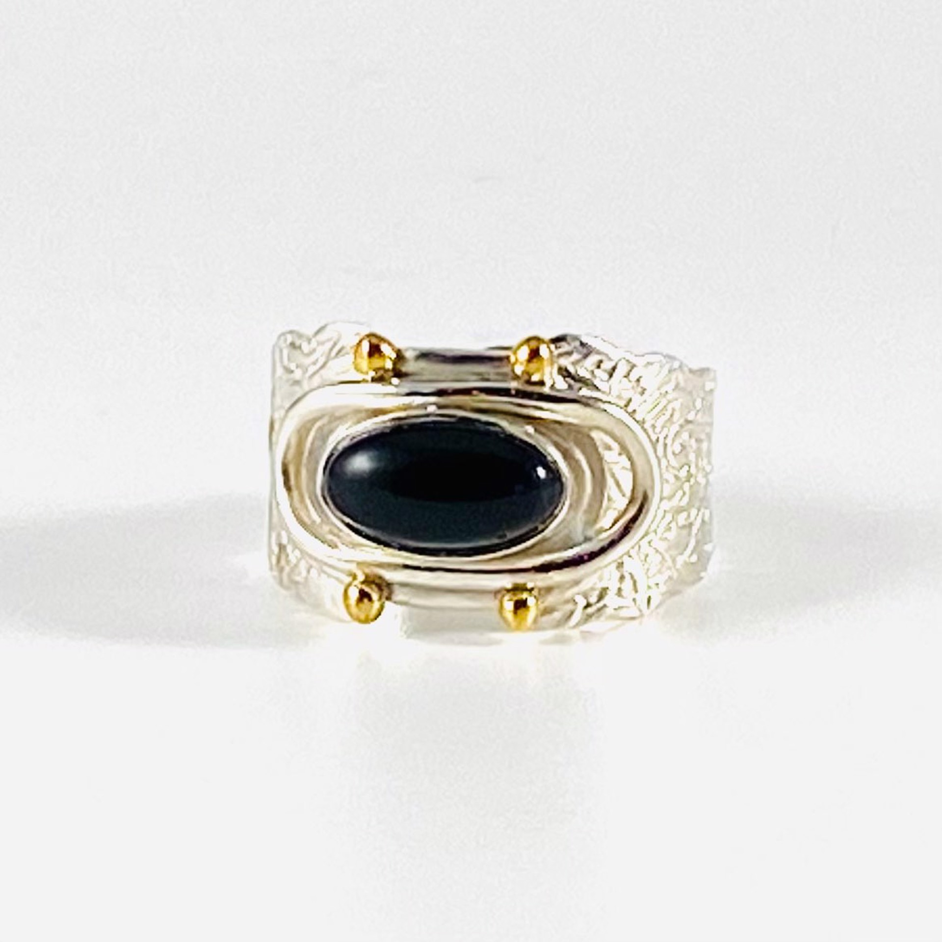 MON SR 3240 Onyx Ring LIMITED  SIZES by Monica Mehta