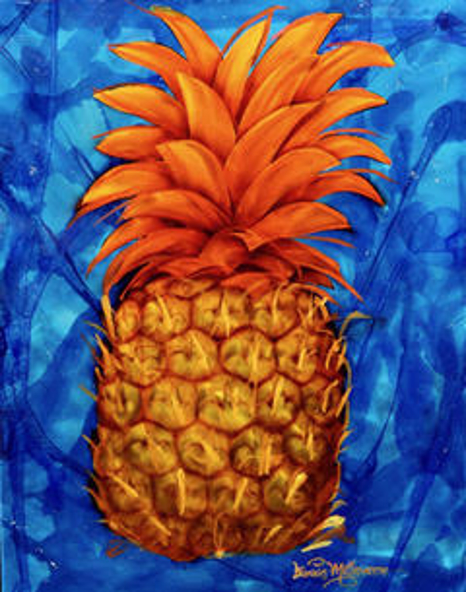 Pineapple Abstract by Dennis Mathewson