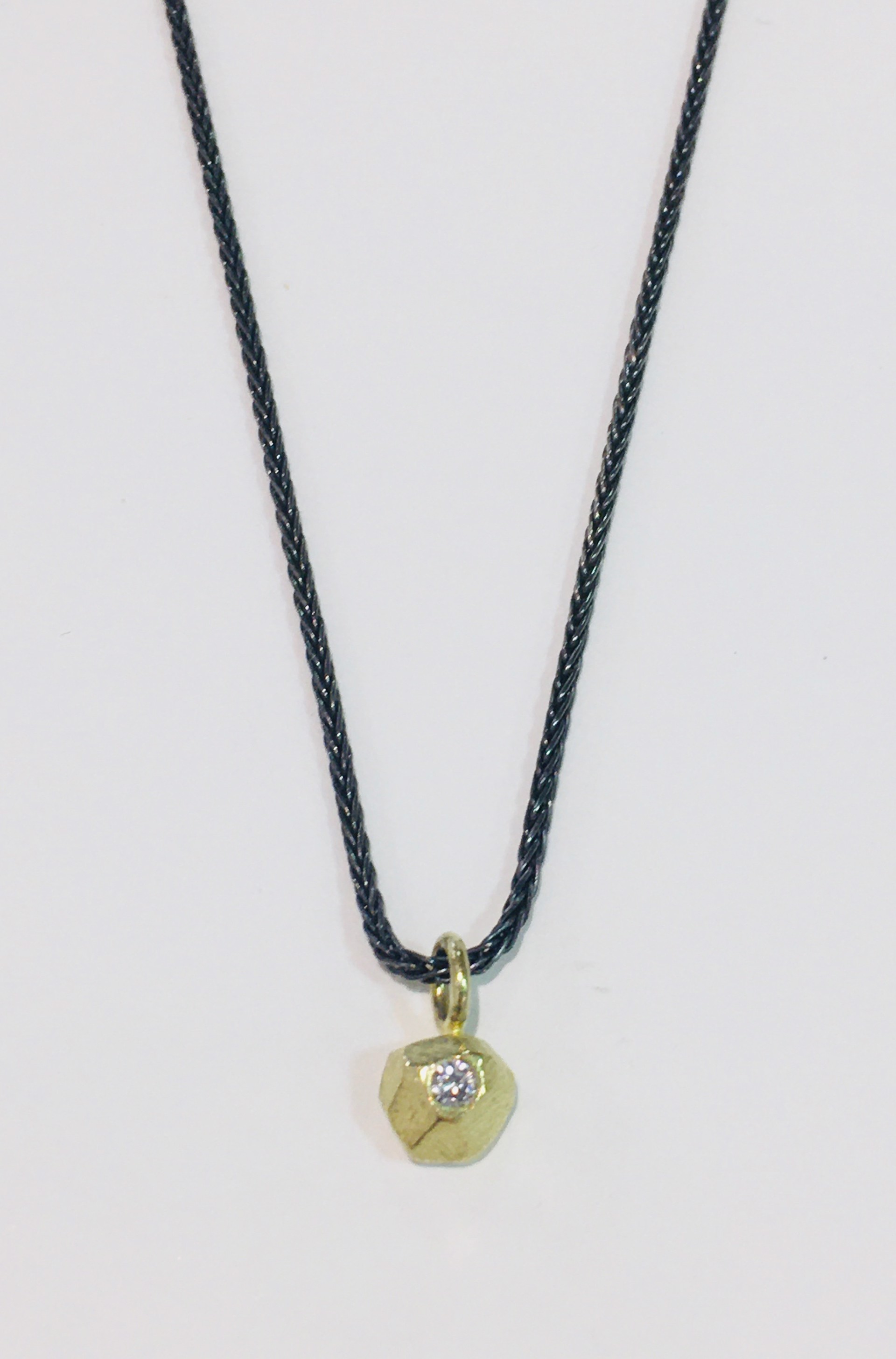 Small Gold and Diamond Pendant  by DAHLIA KANNER