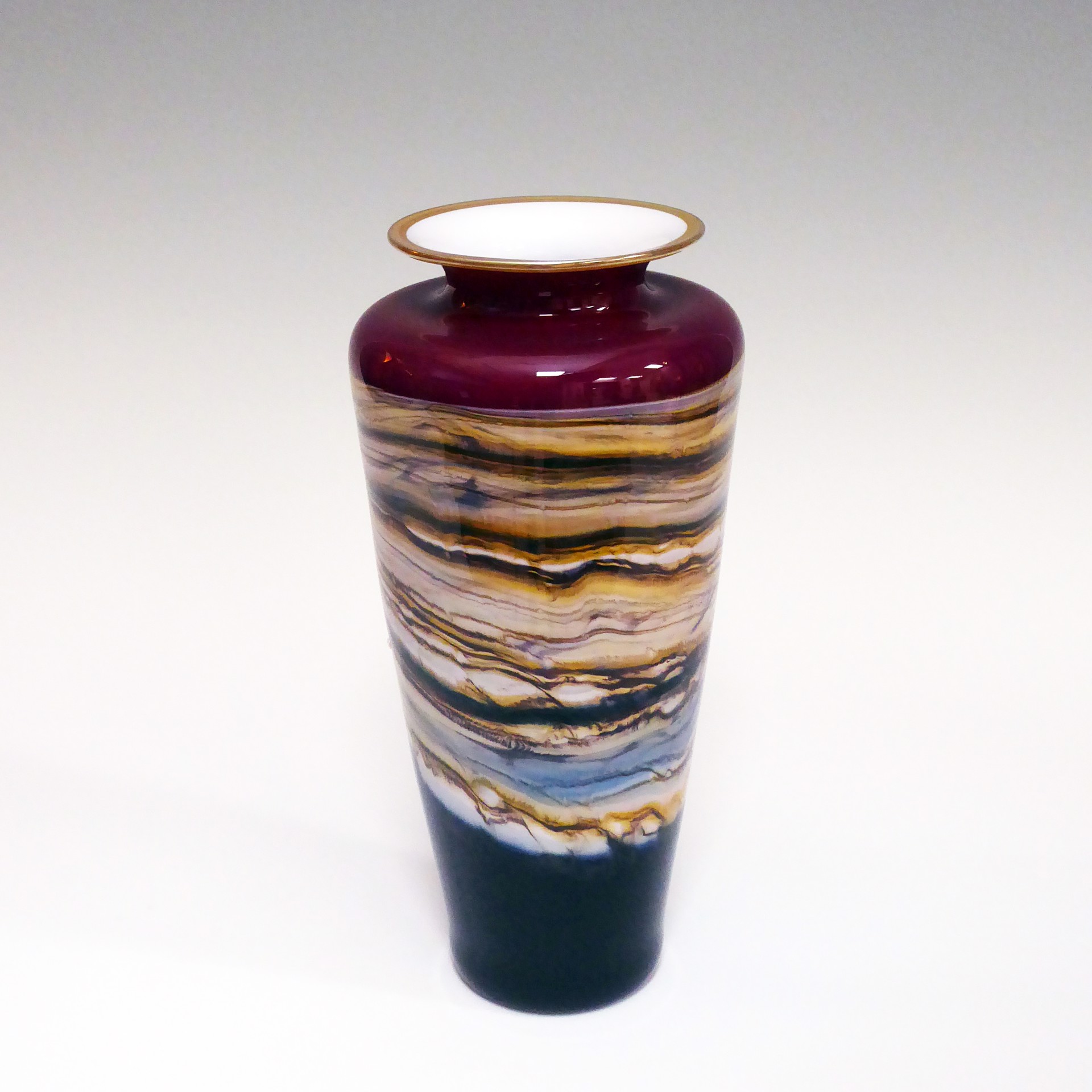 Ruby Strata Traditional Urn by Danielle Blade Stephen Gartner