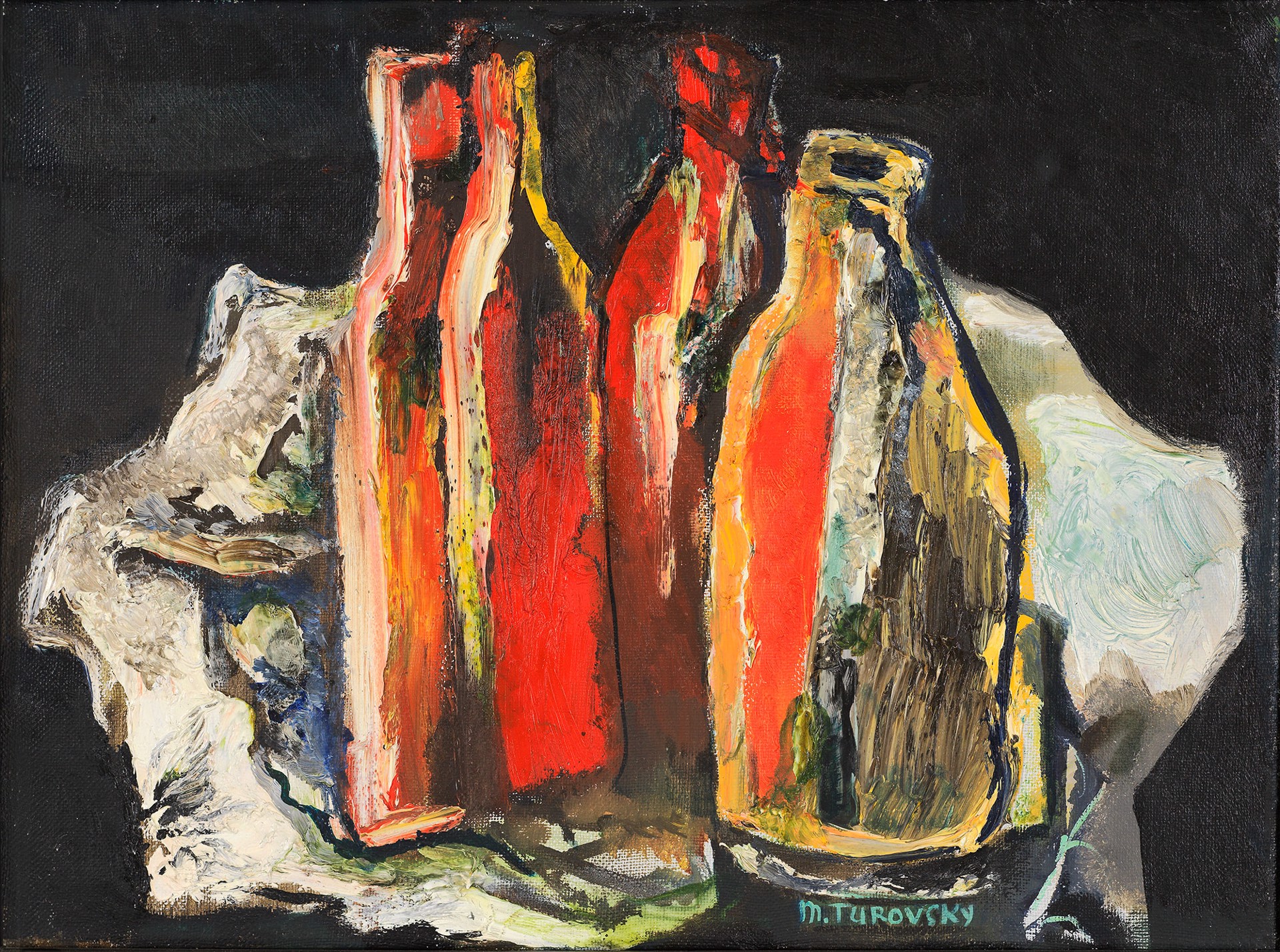 Still Life, Four Bottles by Mikhail Turovsky