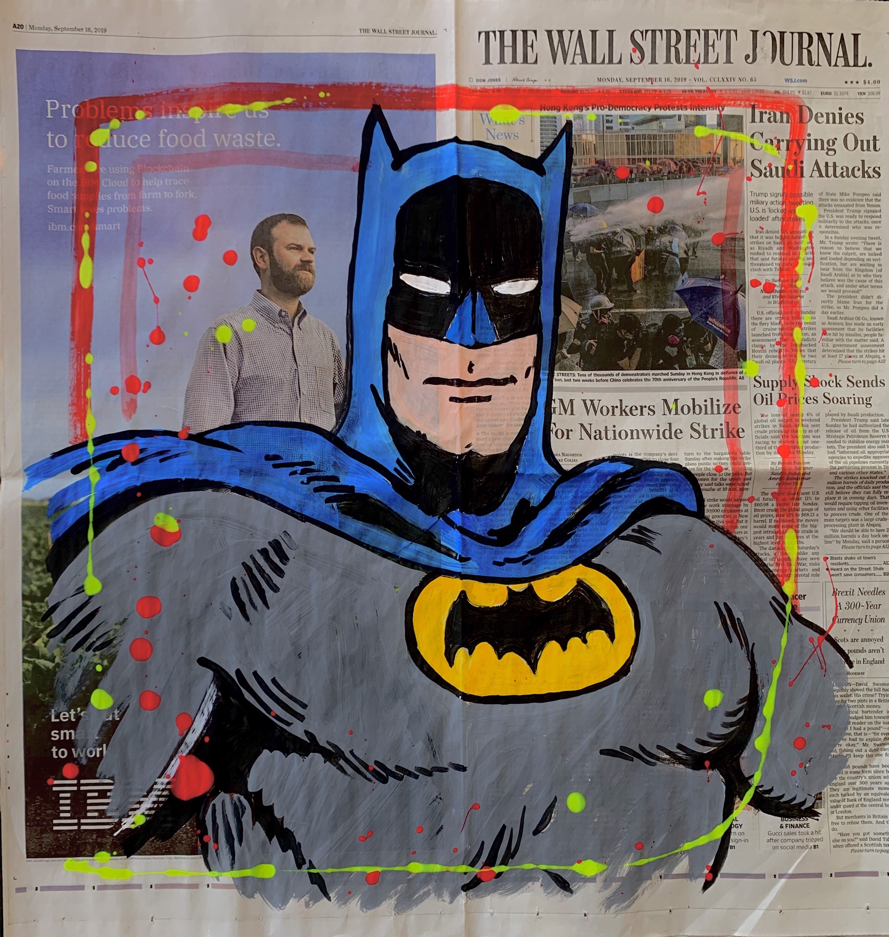 WSJ Batman by WSJ Series on Newspaper by Elena Bulatova | ArtCloud