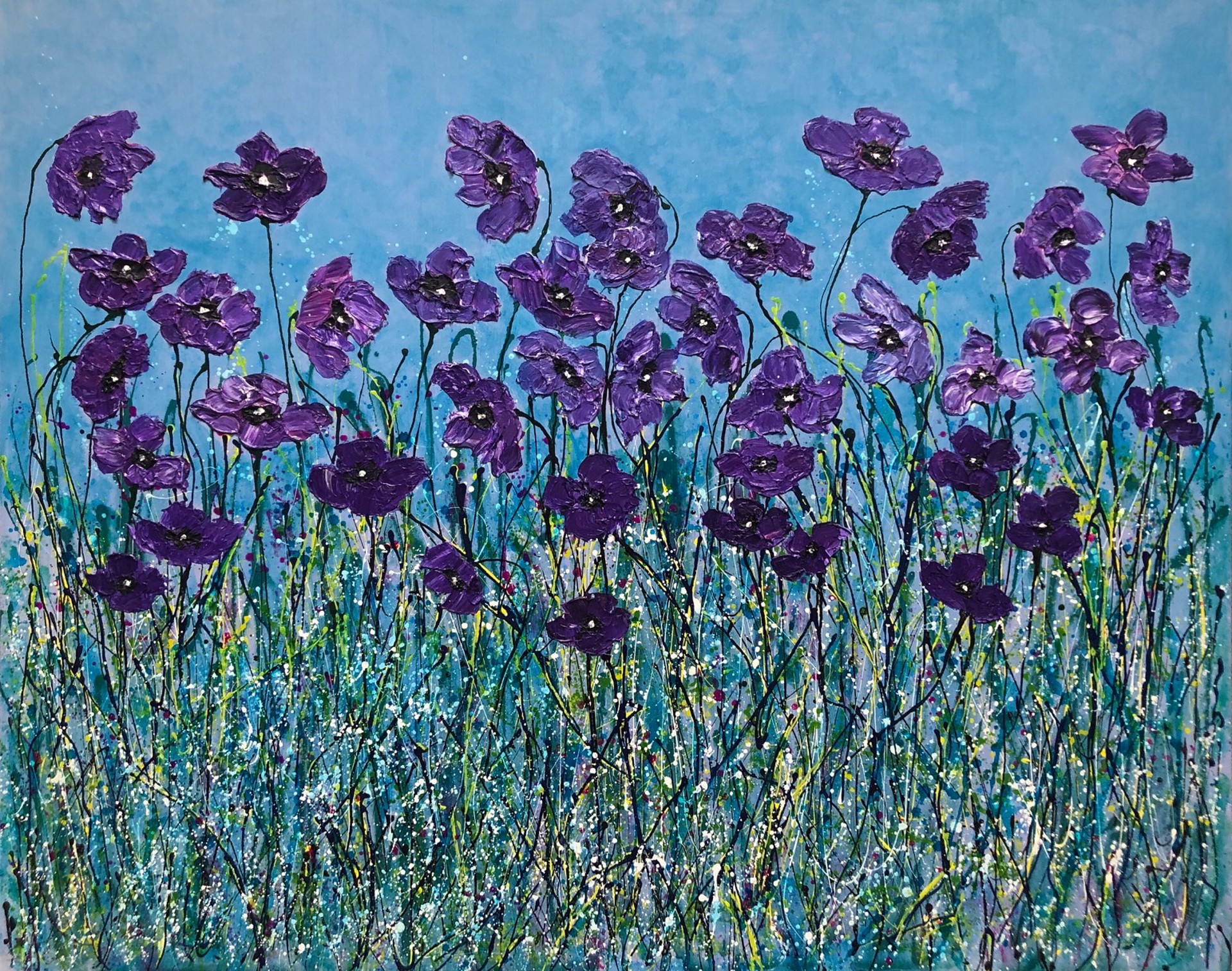 Forever Purple Floral by Gloria Lee | ArtCloud