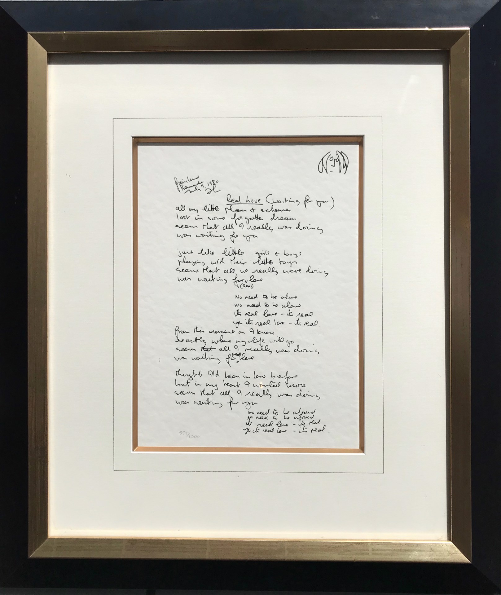 Woman - John Lennon - Framed Lyrics Wall Art