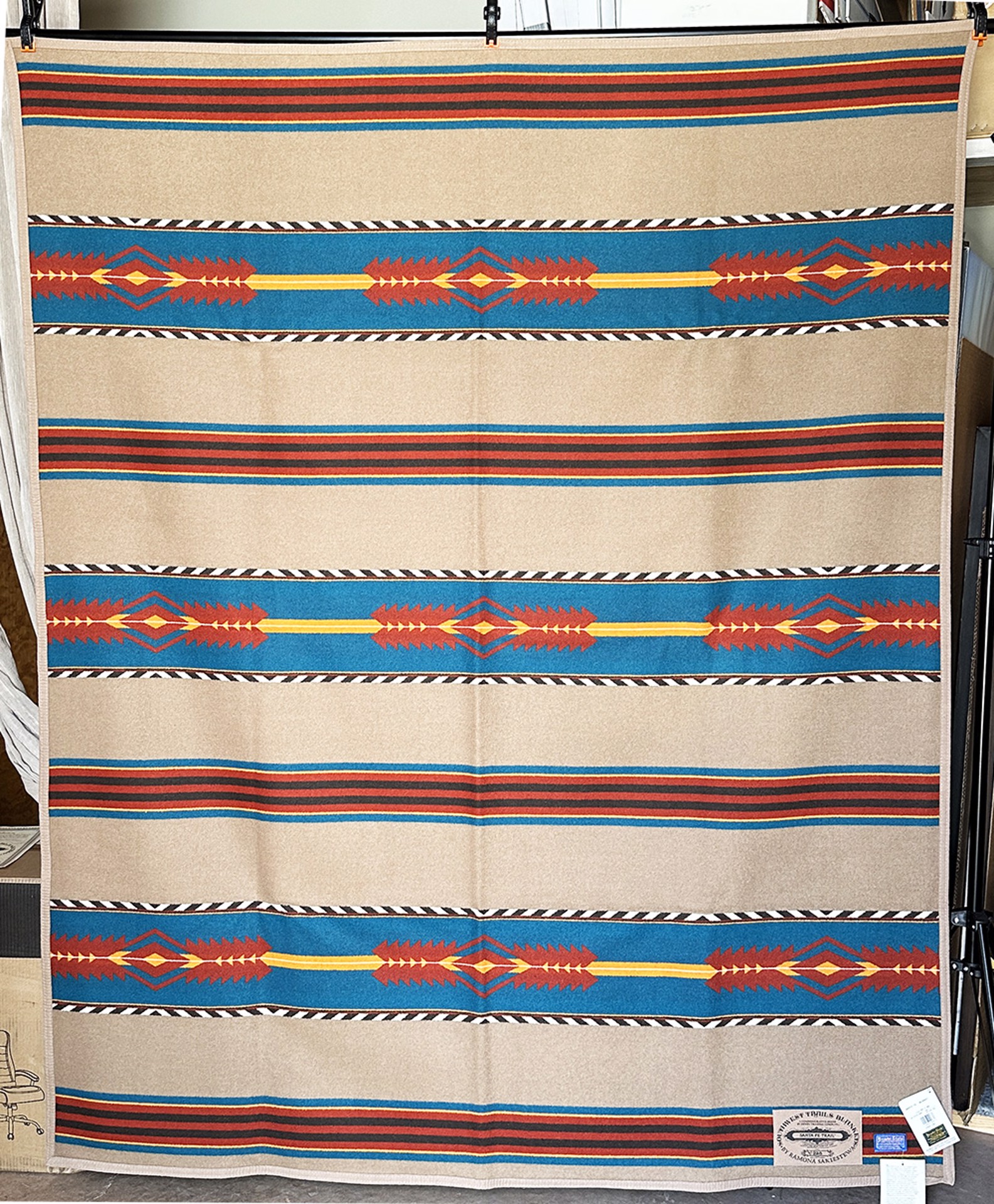 Pendleton Iron Horse Trail Train Blanket by Ramona Sakiestewa