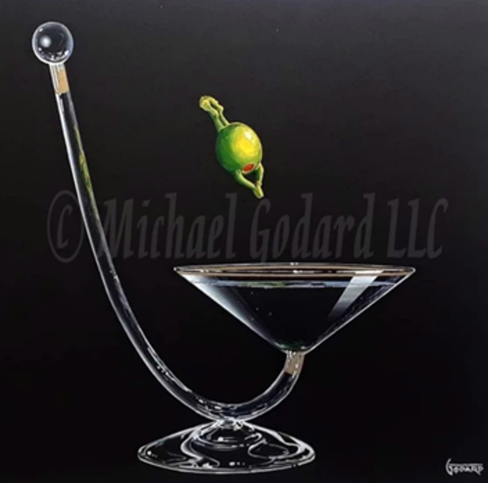 Majesty Black Martini Glass