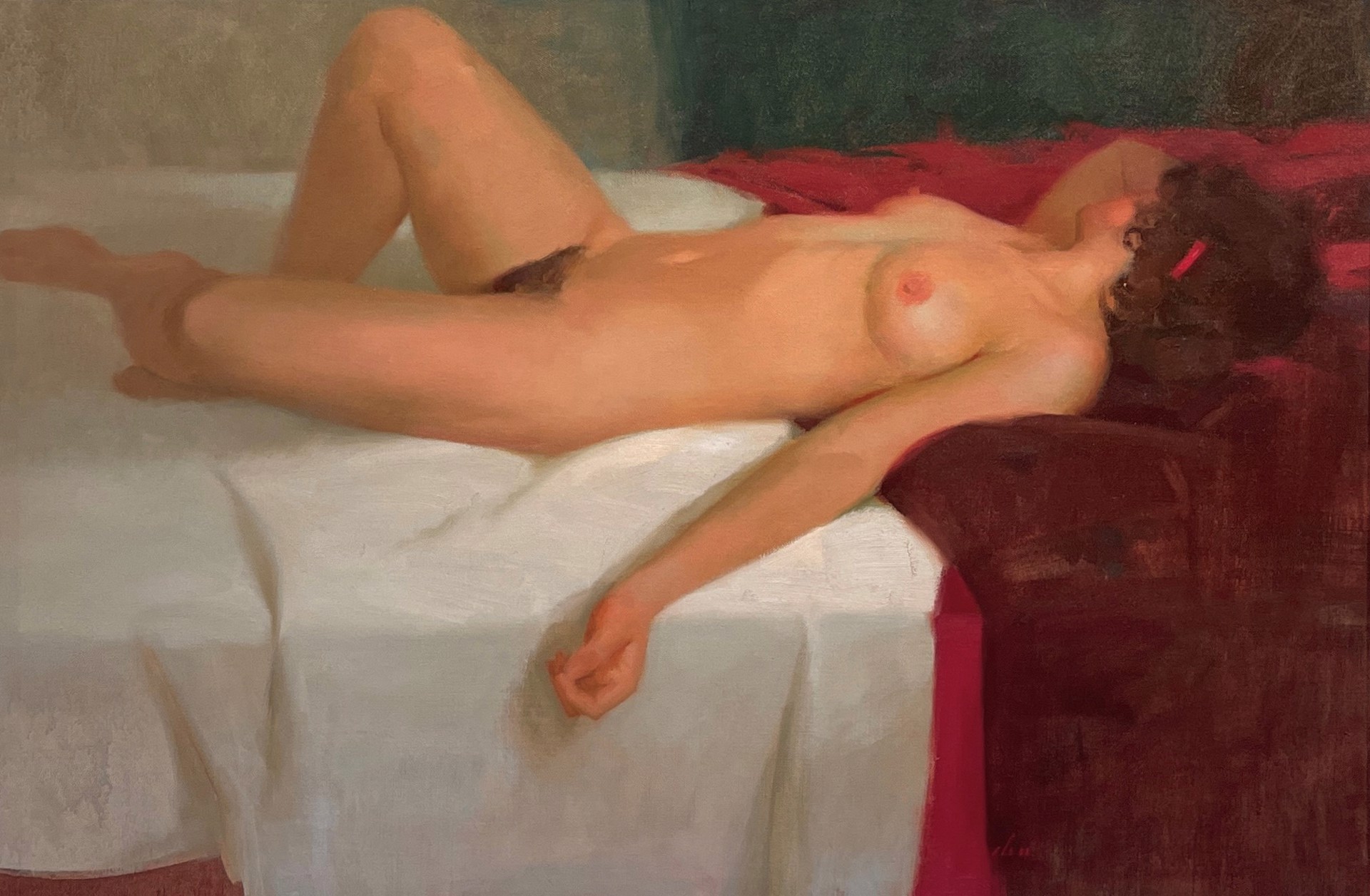 Reclining Nude by Kang Cho | ArtCloud