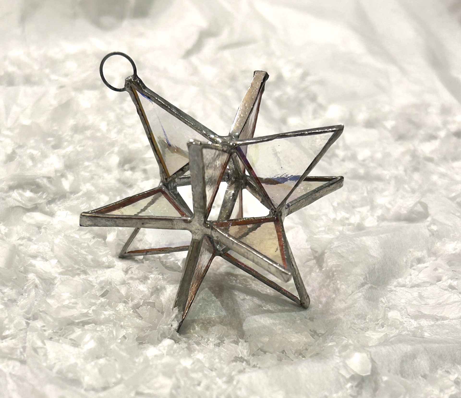 Ornament -CLEAR Moravian Star by Fiesta Color