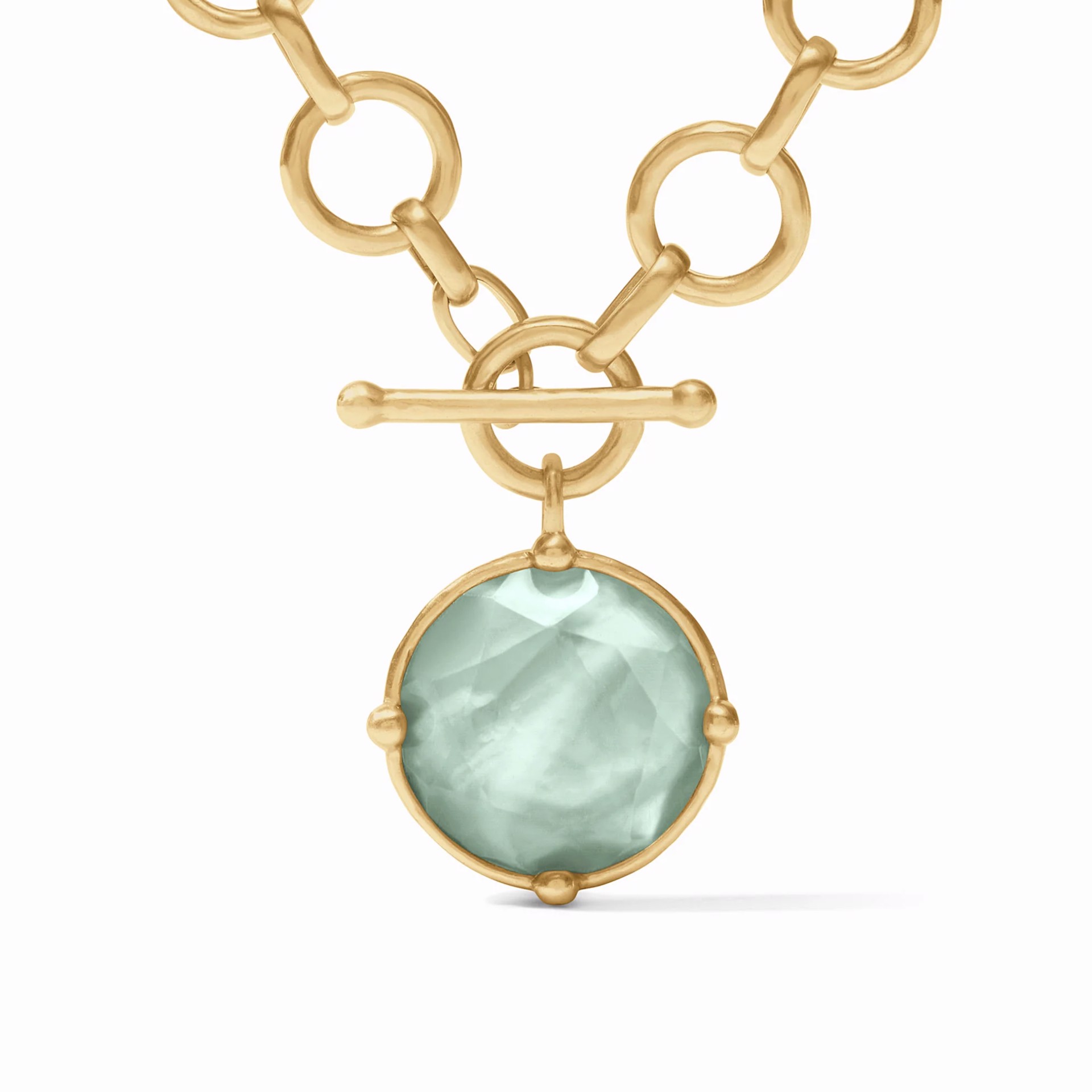 Honeybee Statement Necklace-Iridescent Aquamarine Blue