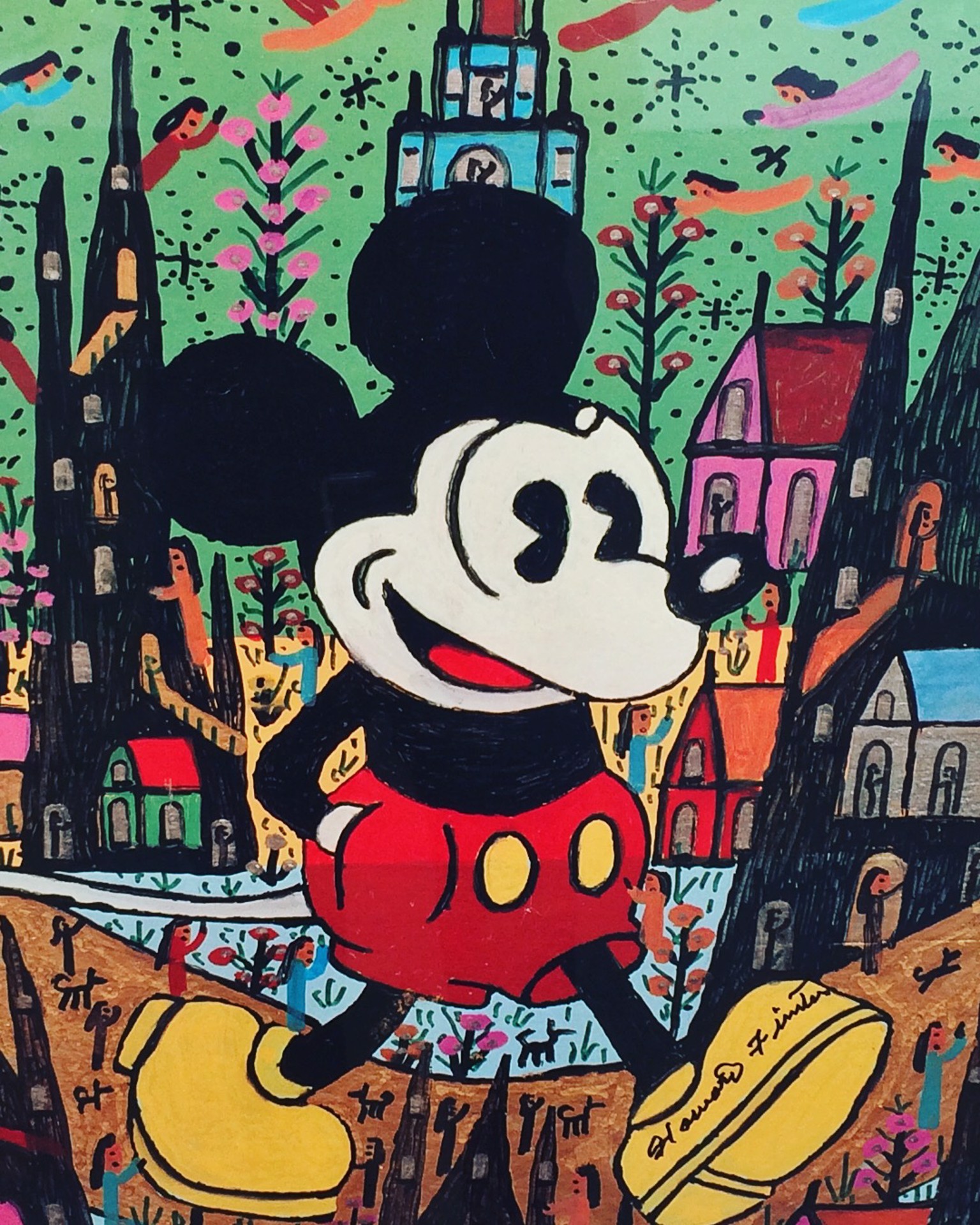 Mickey Mouse by Howard Finster | ArtCloud