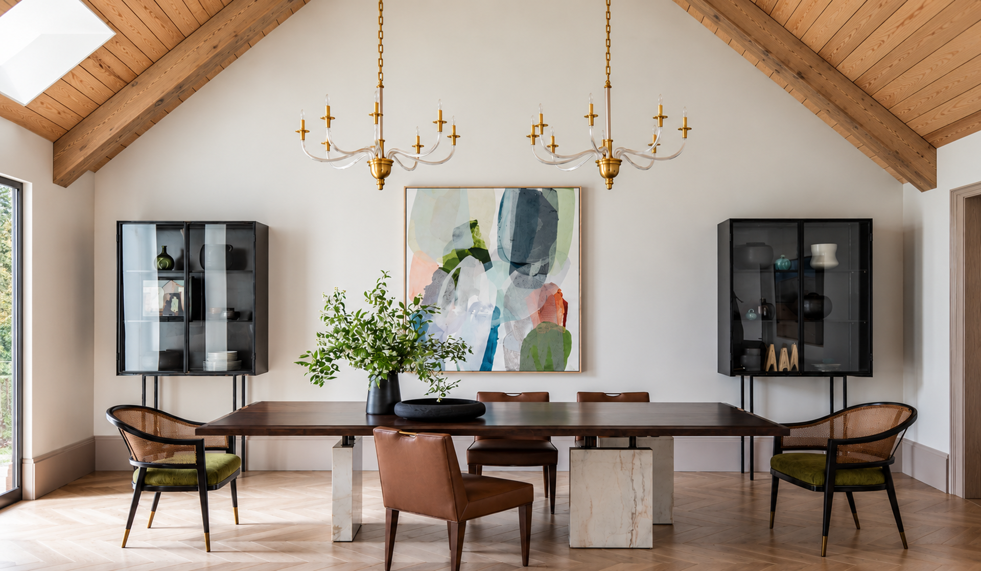 Lynn Sanders artwork in a collected home