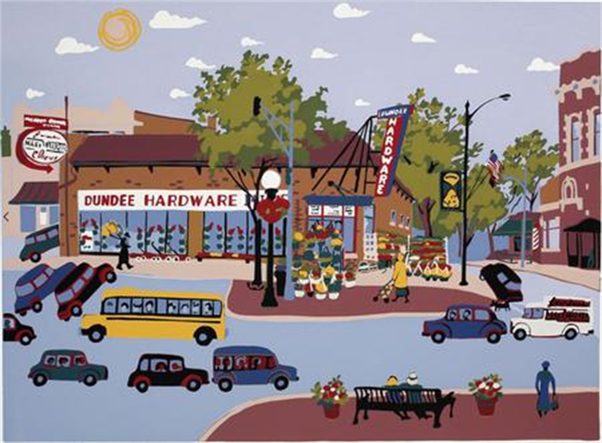 Dundee Street Scene, Dundee Hardware by Judith Welk Anderson O'Brien