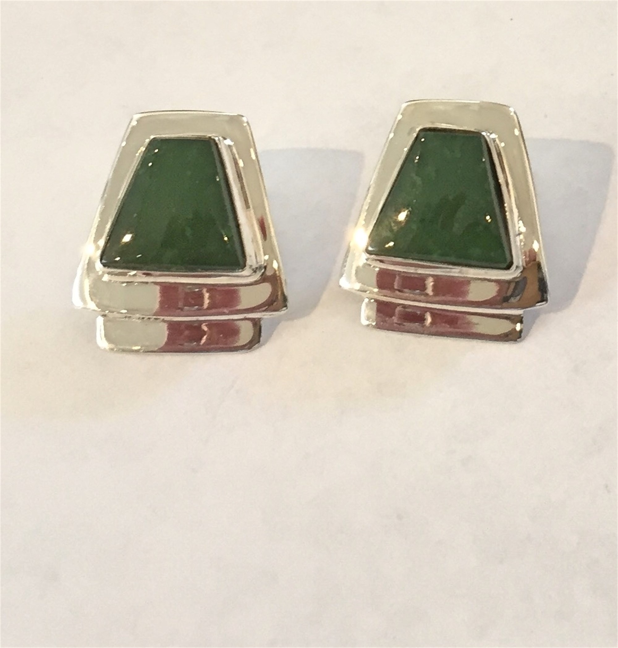 Sterling Silver Jade Post Earrings Breckenridge Gallery Sterling Silver Jade Post Earrings By Anne Forbes