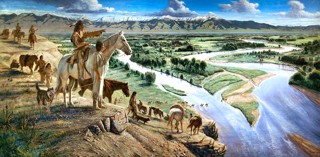 絵画 valley RETURN TO THE VALLEY OF THE FLOWERS by Larry Zabel | Montana