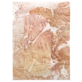 "nothing more, nothing less 5 of 6," pigment & gum on collaged mulberry paper, 25 by 19 inches, 27 by 21 inches framed "nothing more, nothing less 5 of 6," pigment & gum on collaged mulberry paper, 25 by 19 inches, 27 by 21 inches framed