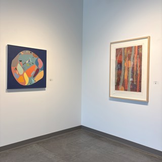 Left: Earth Moves 2 - Laura Berman Right: Flight - Jeanine Coupe-Ryding Left: Earth Moves 2 - Laura Berman Right: Flight - Jeanine Coupe-Ryding