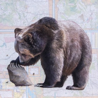 Lisa Gleim | Bear Butter | 32.5 x 38 | Pastel on Map Lisa Gleim | Bear Butter | 32.5 x 38 | Pastel on Map