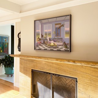 Private Residence. Oil painting by Kathryn Freeman.