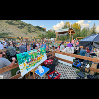 Carl Ortman on the Road in Steamboat Springs CO at the Snowbowl Painting Live at a Concert Carl Ortman on the Road in Steamboat Springs CO at the Snowbowl Painting Live at a Concert