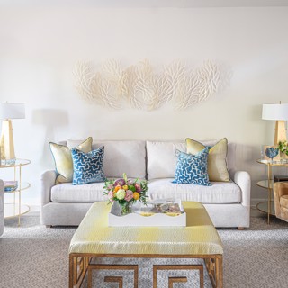Isabelle Coppinger's ceramic sculpture looks dreamy in this restful sitting room. Design: Heather Cray, Worlds Apart, Photo: Ross Creative Group Isabelle Coppinger's ceramic sculpture looks dreamy in this restful sitting room. Design: Heather Cray, Worlds Apart, Photo: Ross Creative Group