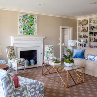 Mary Singleton's work shines on the neutral colored wall. Photo: Ross Group Creative Mary Singleton's work shines on the neutral colored wall. Photo: Ross Group Creative