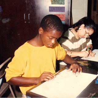 Drawing in art class at Paulding County High in 1992. Drawing in art class at Paulding County High in 1992.