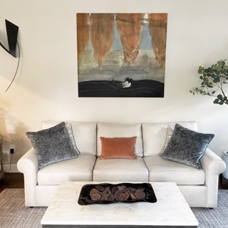 Private Residence, Hudson Valley, NY, sculpture by Joseph Wheaton, painting by David Konigsberg