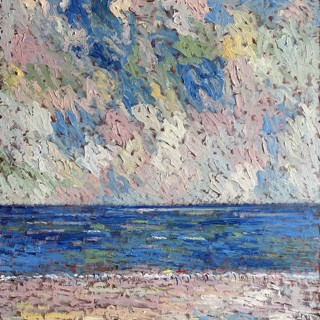 The Beach, Two umbrellas, III, 48x36 The Beach, Two umbrellas, III, 48x36