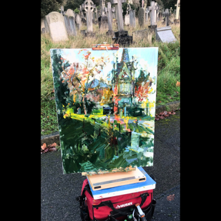 Carl Ortman on the Road Painting a Historic Cemetery Carl Ortman on the Road Painting a Historic Cemetery