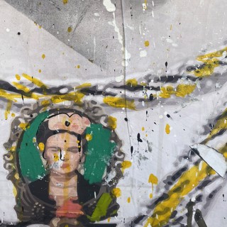 Andrew Cotton Bit Frida, 2022 Mixed media on canvas 60 x 48 in Andrew Cotton Bit Frida, 2022 Mixed media on canvas 60 x 48 in
