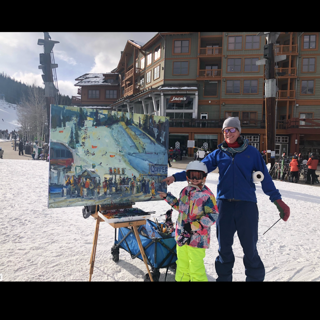 Carl Ortman on the Road Painting Skiers Live in Colorado Carl Ortman on the Road Painting Skiers Live in Colorado