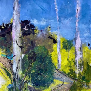 Sarah McAllister, Sibley in Spring, 48x36, acrylic on canvas Sarah McAllister, Sibley in Spring, 48x36, acrylic on canvas
