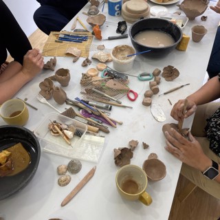 As part of London Craft Week 2024, we hosted a series of free workshops by ceramicist Hanna Salomonsson and weaver Ali Holloway to allow the public a behind the scenes glimpse into how handcrafted objects are made. Hanna guided a group of beginner ceramicists through the use of a variety of techniques and tools to make their own vessels inspired by flower petals. Pieces were then glazed and fired at her studio, with each participant able to take away their very own piece of ceramic art. Ali led participants through her intricate sustainable weaving process, using as a starting point a range of naturally dyed yarns whose colours come from the natural hues of vegetable skins and plant dyes. From trying their hand at her tabletop loom to weaving their own swatch to take home, the group discovered the magic of weaving from natural materials. As part of London Craft Week 2024, we hosted a series of free workshops by ceramicist Hanna Salomonsson and weaver Ali Holloway to allow the public a behind the scenes glimpse into how handcrafted objects are made. Hanna guided a group of beginner ceramicists through the use of a variety of techniques and tools to make their own vessels inspired by flower petals. Pieces were then glazed and fired at her studio, with each participant able to take away their very own piece of ceramic art. Ali led participants through her intricate sustainable weaving process, using as a starting point a range of naturally dyed yarns whose colours come from the natural hues of vegetable skins and plant dyes. From trying their hand at her tabletop loom to weaving their own swatch to take home, the group discovered the magic of weaving from natural materials.