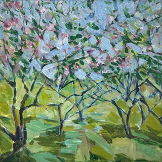 Acrylic: Spring Trees