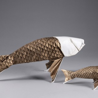 Kevin Box | Fish of 10,000 Folds - maquette | 6.5 x 17 x 8 | Bronze Kevin Box | Fish of 10,000 Folds - maquette | 6.5 x 17 x 8 | Bronze