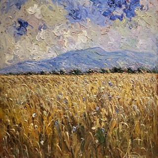 Champ de blé, Bekaa, 40x30 Champ de blé, Bekaa, 40x30