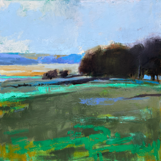 Kathleen Robbins - Jordans Farm #5 - Oil on Panel - 24 x 24 in. - $1,750 Kathleen Robbins - Jordans Farm #5 - Oil on Panel - 24 x 24 in. - $1,750