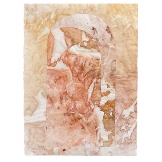 "nothing more, nothing less 3 of 6," pigment & gum on collaged mulberry paper, 25 by 19 inches, 27 by 21 inches framed "nothing more, nothing less 3 of 6," pigment & gum on collaged mulberry paper, 25 by 19 inches, 27 by 21 inches framed