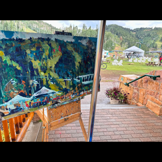 Carl Ortman on the Road Painting Families at Deer Valley Resort Carl Ortman on the Road Painting Families at Deer Valley Resort